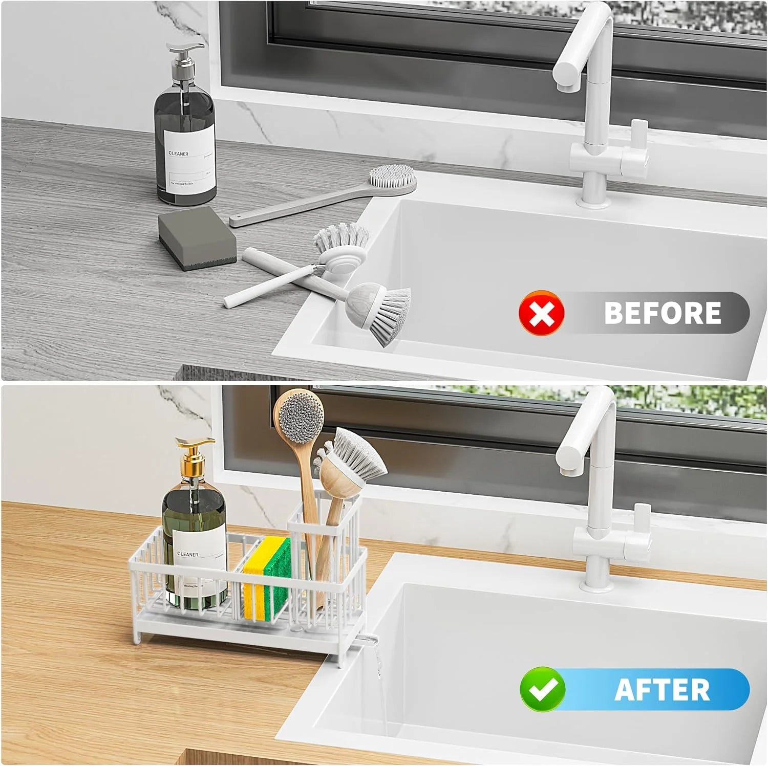 Kitchen Organizer,Sponge Holder for Kitchen Sink